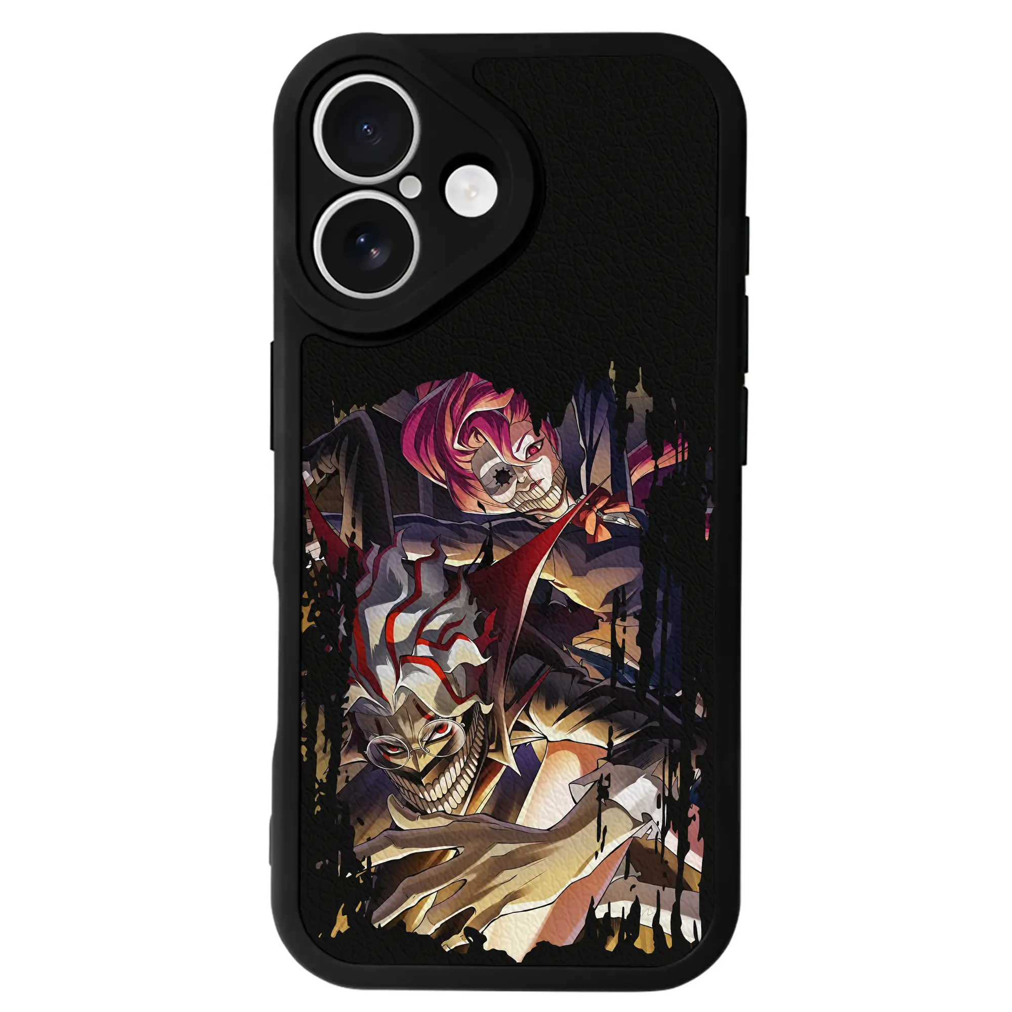 ダンダダン グッズ,オカルン - IPhone 16シリーズ対応 ・ シリコンスマホケース ・ レザー調 ・ 高精度フィット ・ 耐衝撃 ・ ワイヤレス充電対応 ・ 精密カット